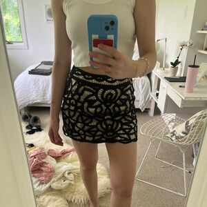 Brand: Francine, size 4; black skirt